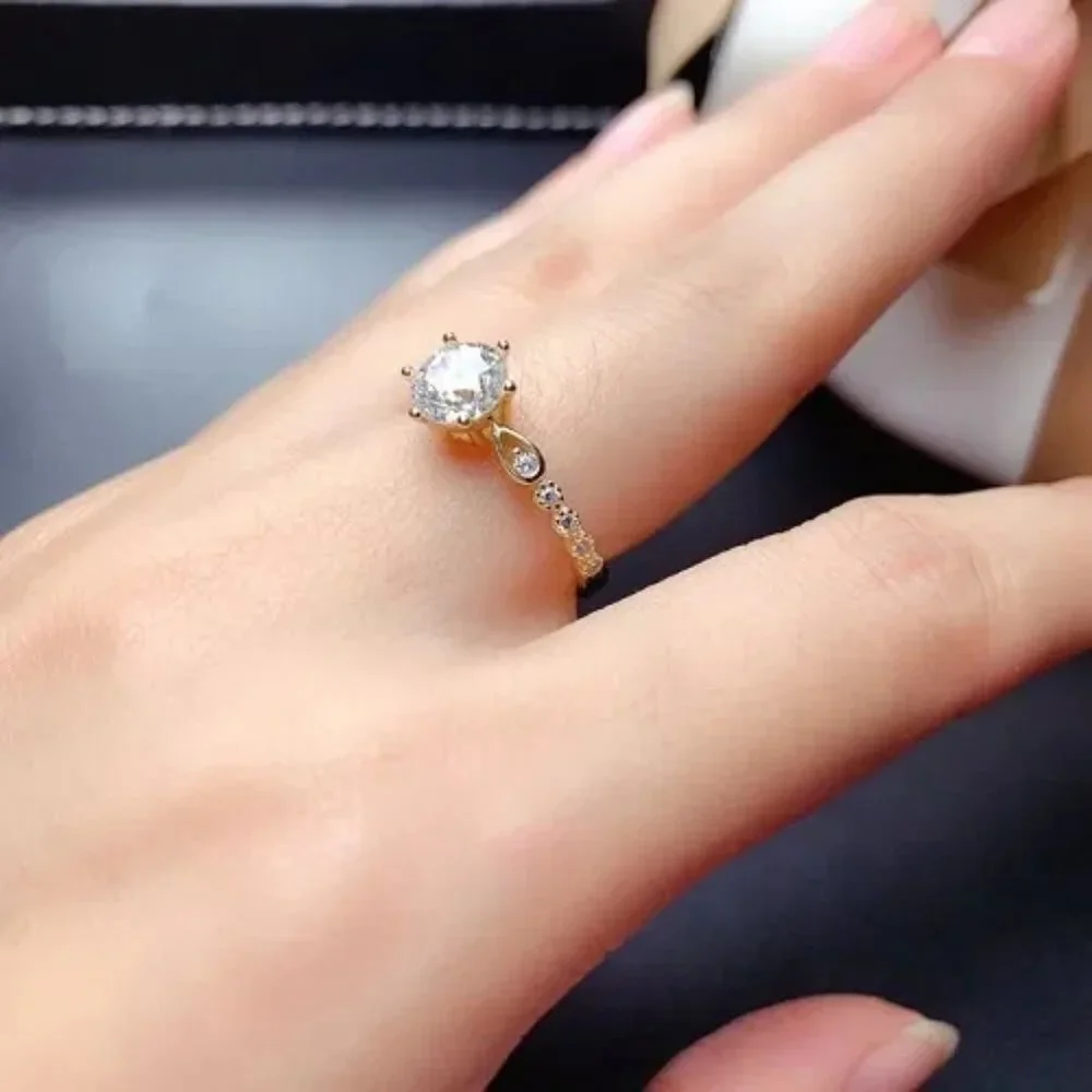 🦋 Romantic Beautiful Carved Zircon Gold Plated Dainty Ring for UNVN12001 - Picture 4 of 6